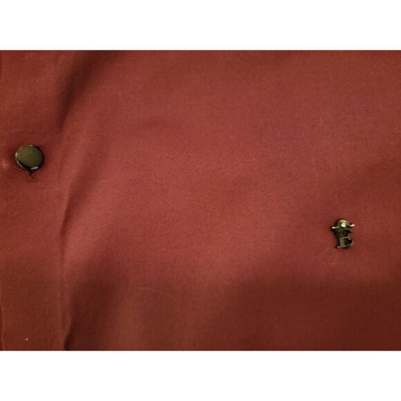 Eighteen Club Mens Burgundy Long-Sleeve Button-Up Shirt XL 100% Cotton - Picture 2 of 6